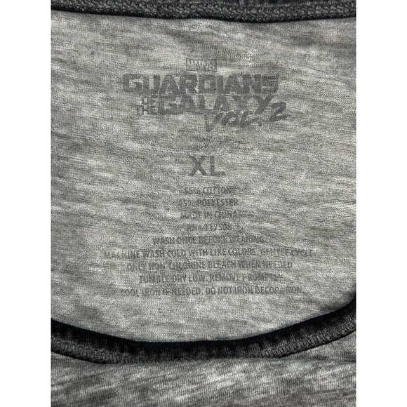 Guardians Of The Galaxy Vol. 2 Groot Raglan Burnout Tee Sz XL Gray Black - Picture 5 of 8